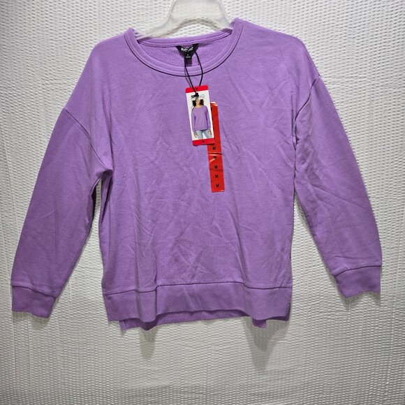 Buffalo David Bitton NWT Women's Lavender Crew Neck French Terry Sweatshirt - Picture 1 of 6